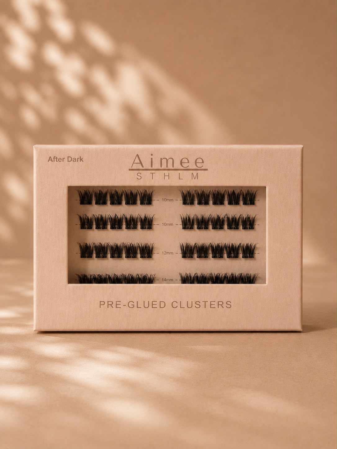 After Dark Pre-Glued Clusters – Vorgeklebte Einzelwimpern und Wimpernbüschel in einer Schachtel von Aimee STHLM