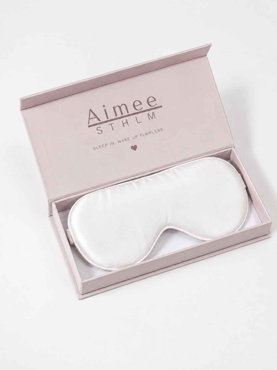 #colors_Ivory Mulberry-Seiden-Schlafmaske in Ivory – Sanfte Seiden-Schlafmaske aus 100 % Seide von Aimee STHLM