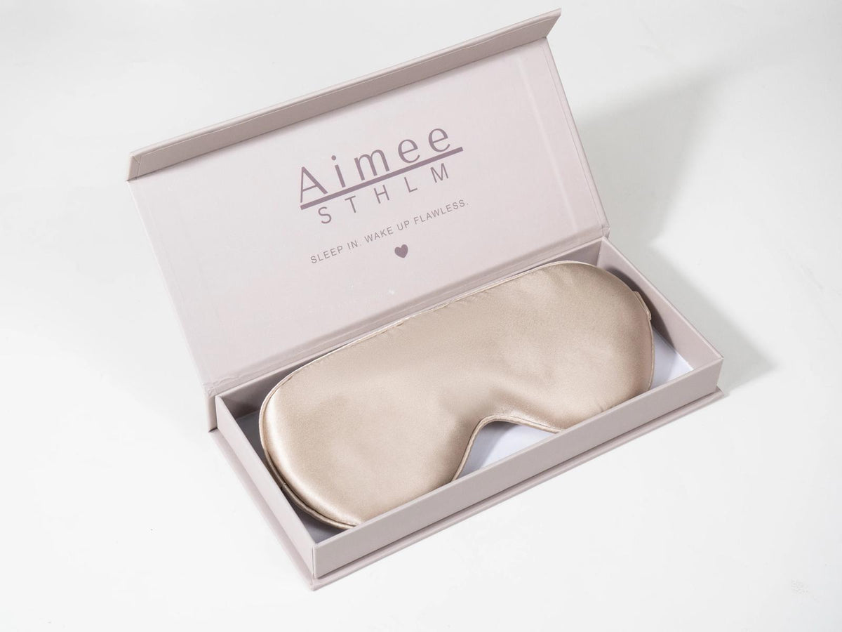 #colors_Rose Gold Mulberry Silk Sleep Mask in Roségold – Schlafmaske aus 22-Momme-Premium-Maulbeerseide von Aimee STHLM